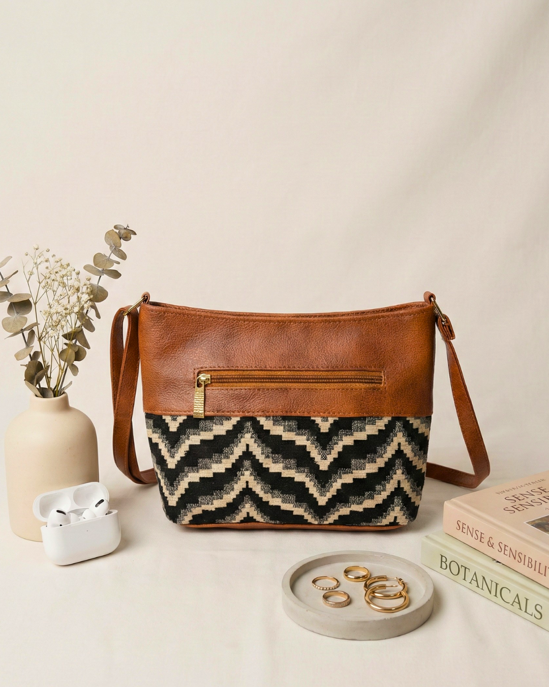 Everyday Explorer Sling Bag - Strips - Surovi Bags