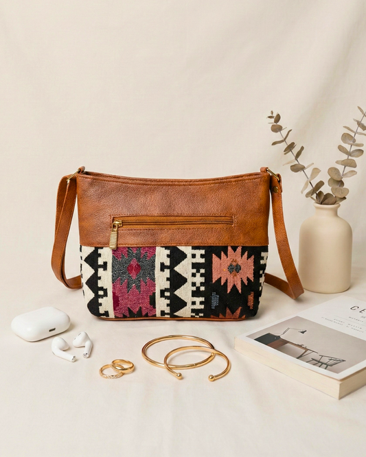 Everyday Explorer Sling Bag - Tribal Weave - Surovi Bags