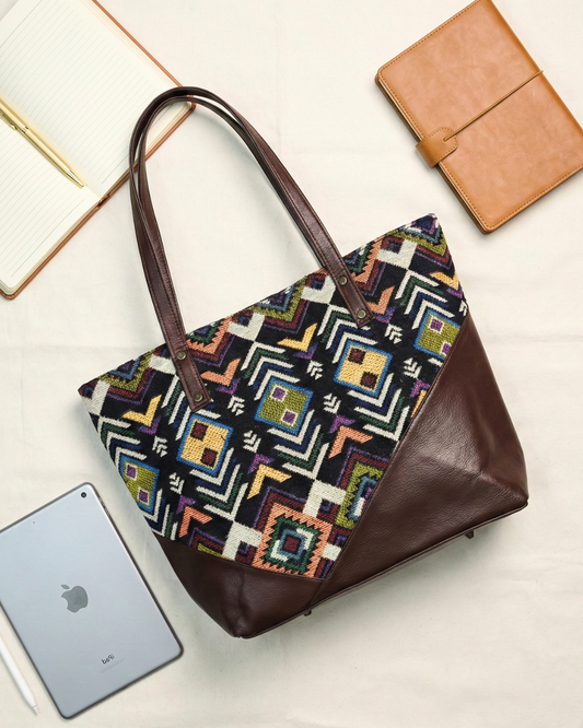 Statement Tote bags for Women - Multi Color Weave