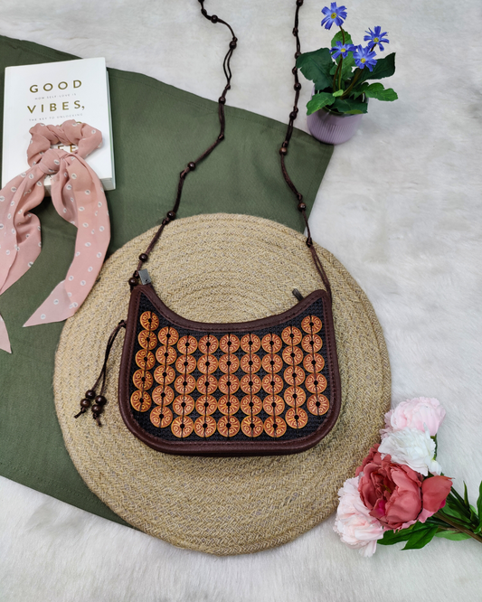 Baguette Sling - Coconut Shell Beaded Bags