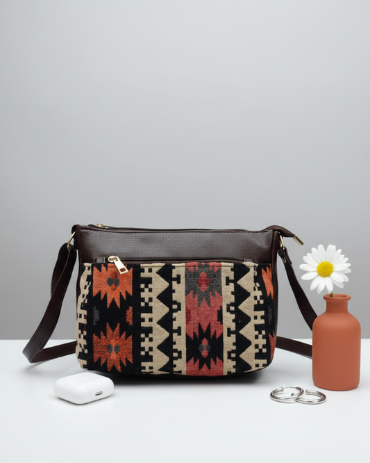 Balloon Sling - Orange Tribal Weave