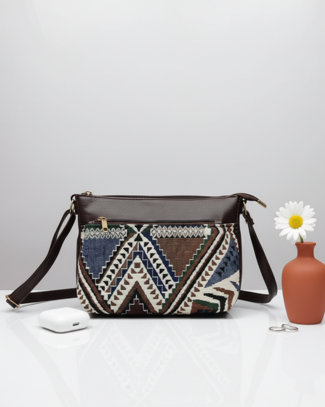 Balloon Sling - Green Tribal Weave