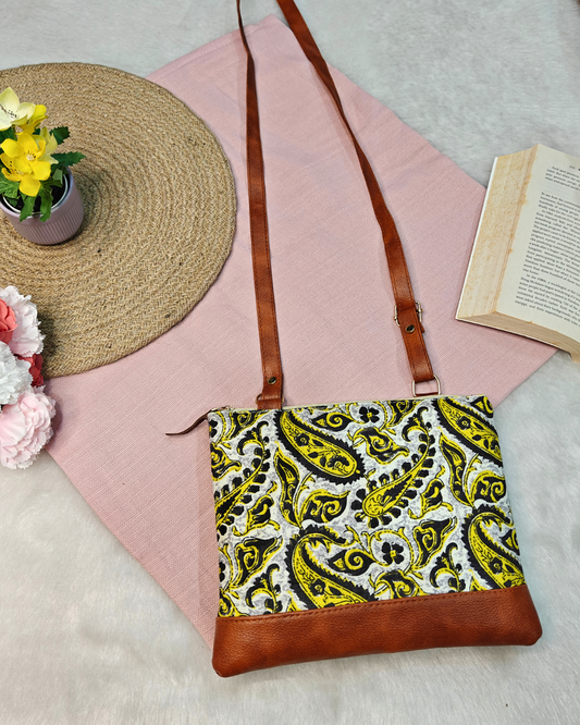 Everyday Convenience: The Jaipuri & Ikkat Sling Bag - Battik