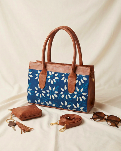 Women Urban Printed Handbag - Blue
