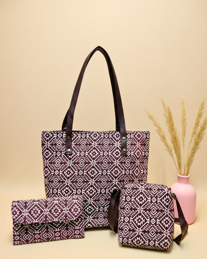 Gift Pack 3pc Combo Bags for Any Event - Red Weave