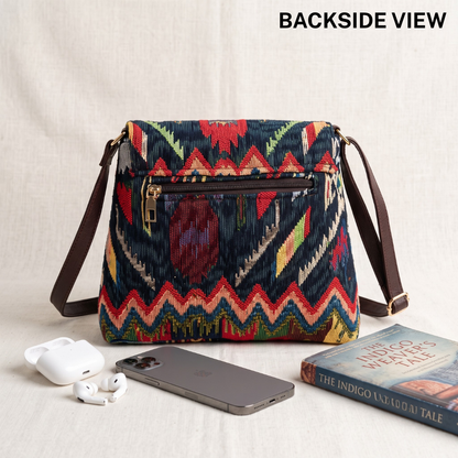Jacquard Flap Sling Bag 3.0 - Multi color Strips