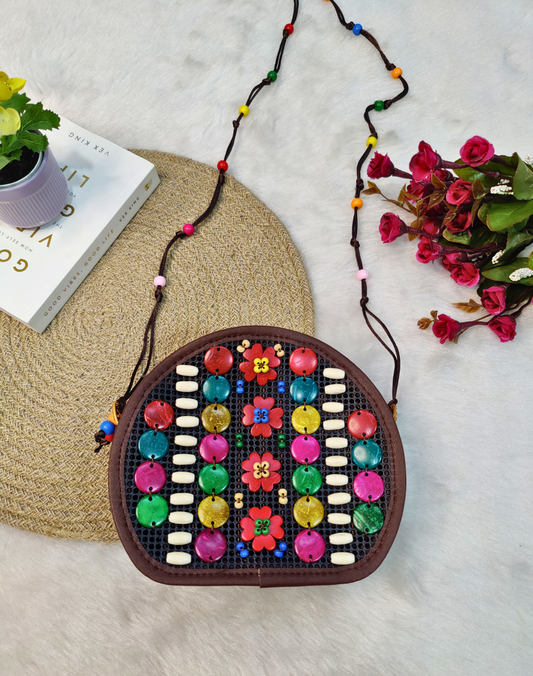 D Sling - Coconut Shell Beaded Bags