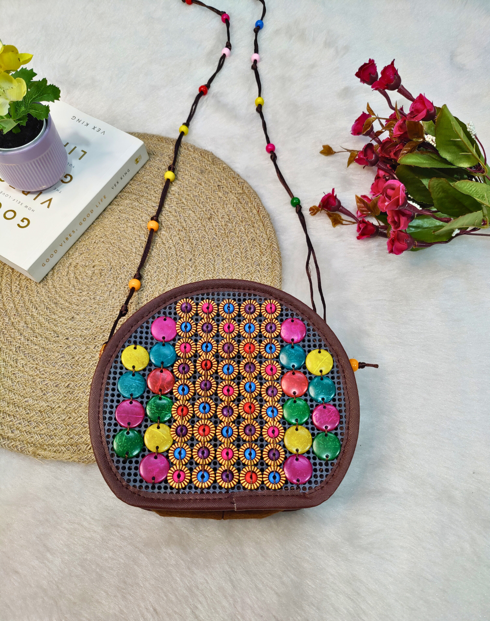 D Sling - Coconut Shell Beaded Bags