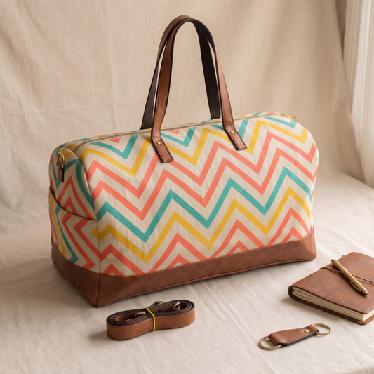 Premium Travel Duffle Bag - Spacious Weekender Luggage - Wave