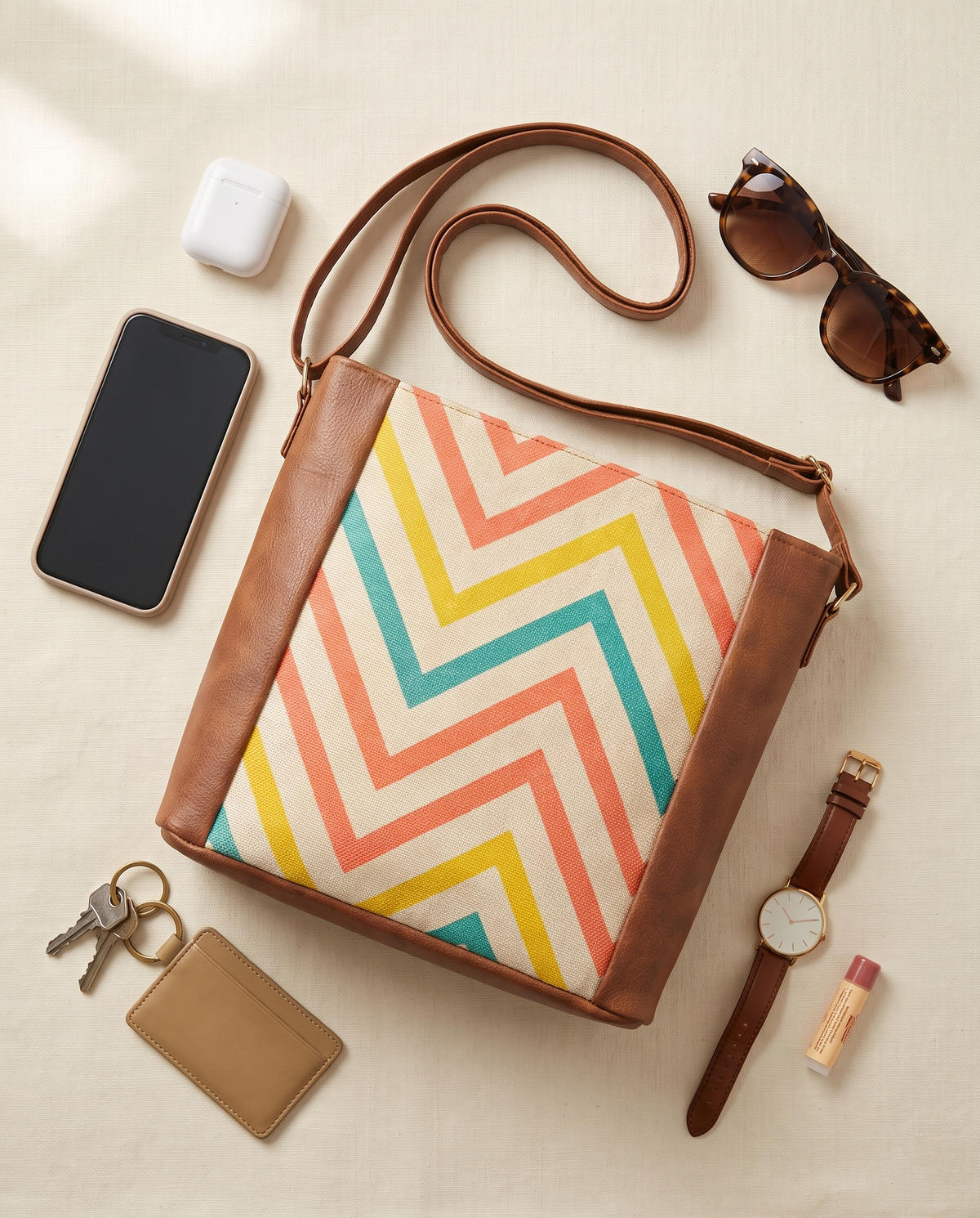 Jute Frame Sling - Handcrafted Traditional Crossbody Bag - Wave