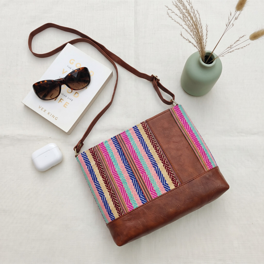Go To Sling - Rainbow Weave - Surovi Bags