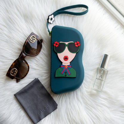 Quirky Goggle Cases -  Green - Surovi Bags