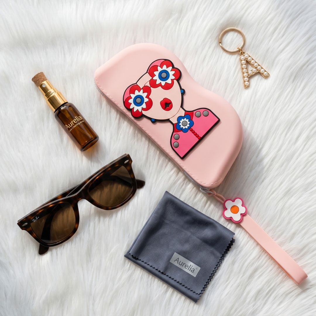 Quirky Goggle Cases -  Pink - Surovi Bags