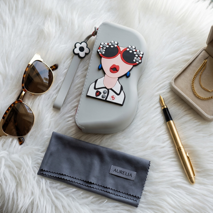 Quirky Goggle Cases - Grey - Surovi Bags