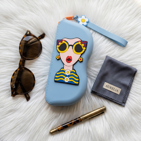 Quirky Goggle Cases - Blue - Surovi Bags