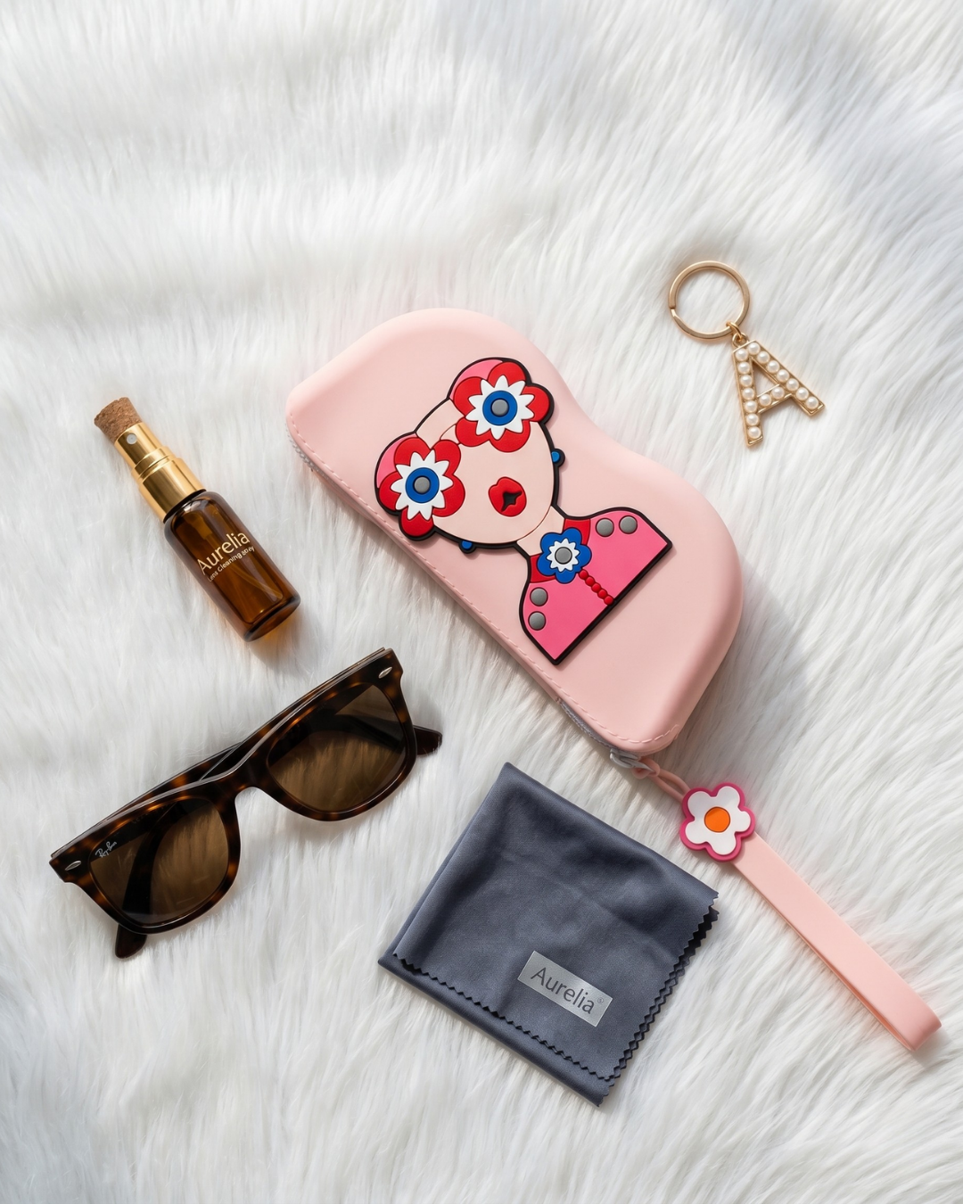 Quirky Goggle Cases -  Pink - Surovi Bags