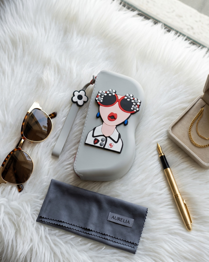 Quirky Goggle Cases - Grey - Surovi Bags