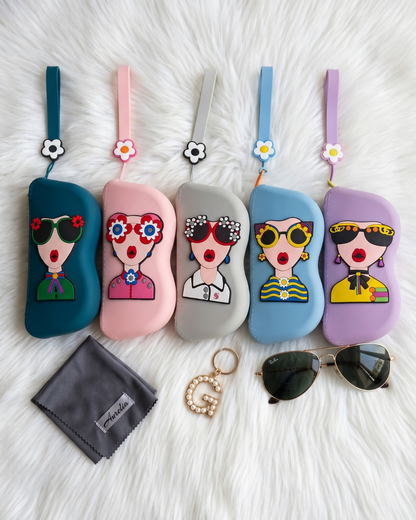 Quirky Goggle Cases -  Green - Surovi Bags