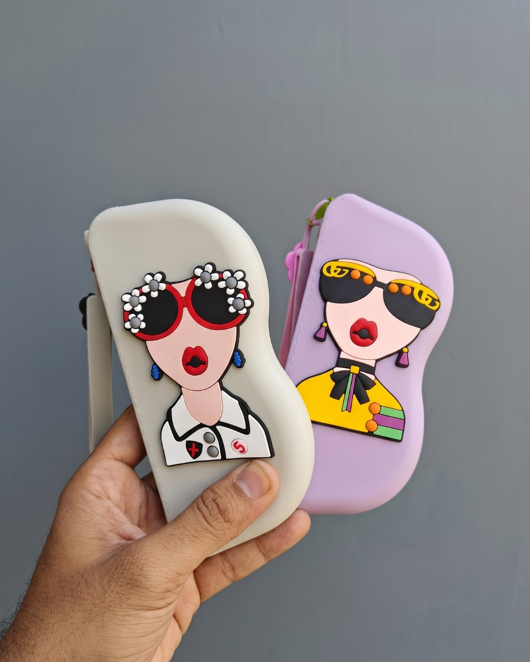Quirky Goggle Cases -  Green - Surovi Bags