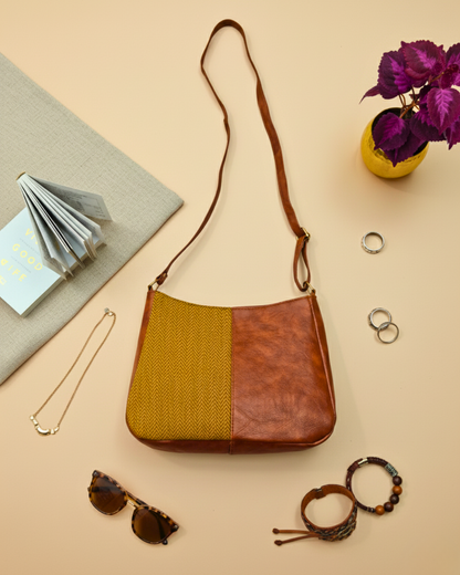 Combination Sling bag for Women - Yellow