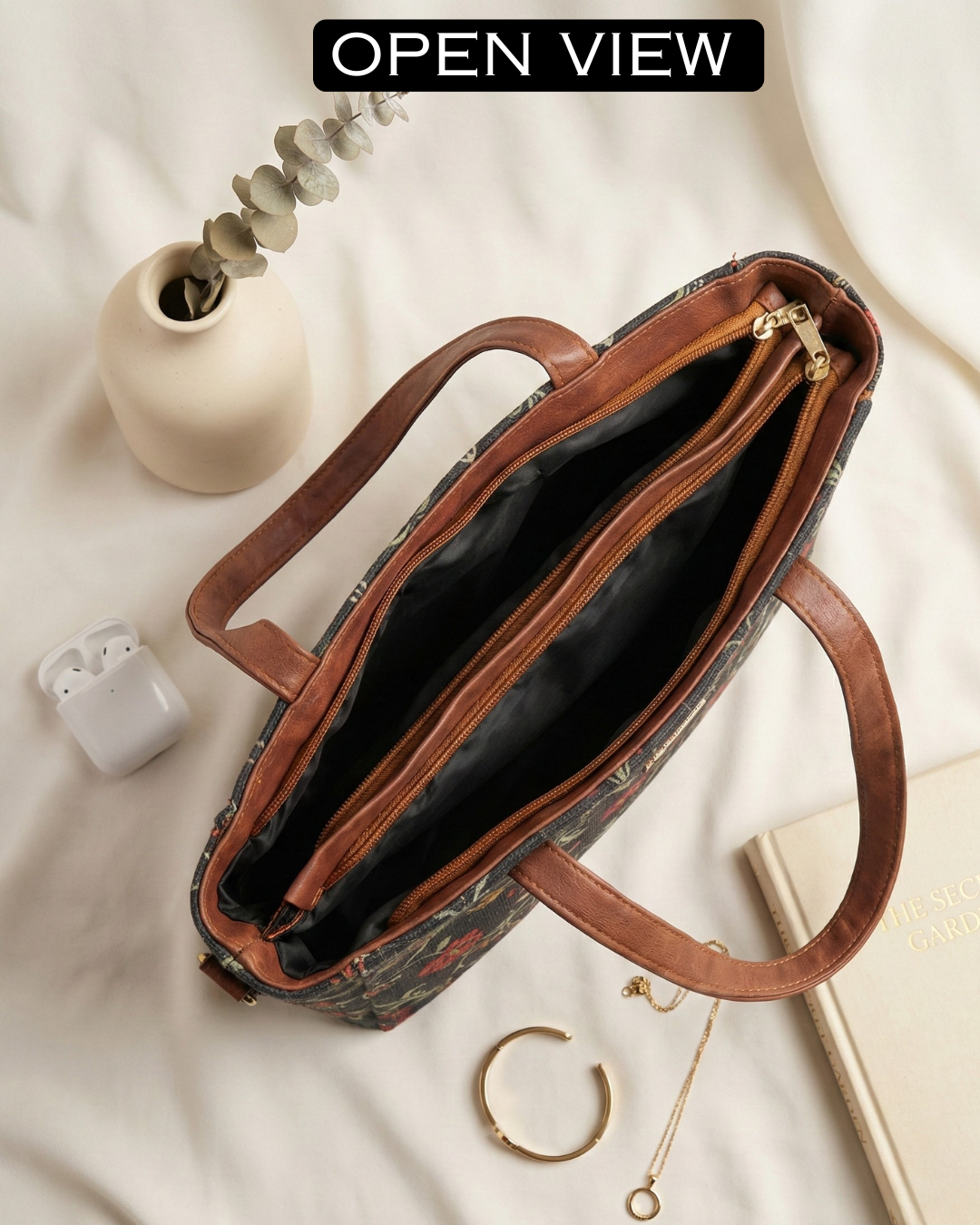 Premium Printed Jute Handbag for Women - Nawabi Couture - Surovi Bags