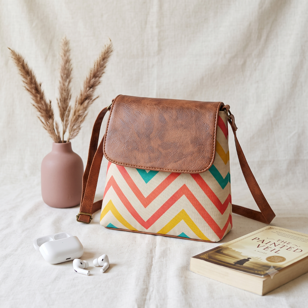 Cross Body Flap Sling - Wave - Surovi Bags