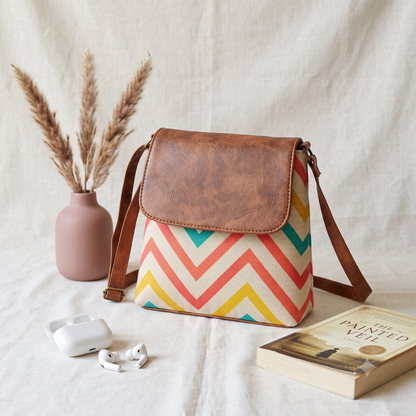 Cross Body Flap Sling - Wave - Surovi Bags