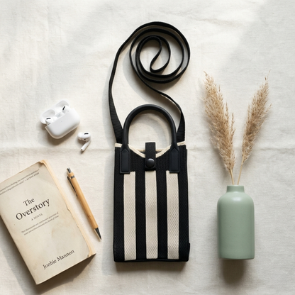 Premium Knitted Mobile Sling Bag - Strips