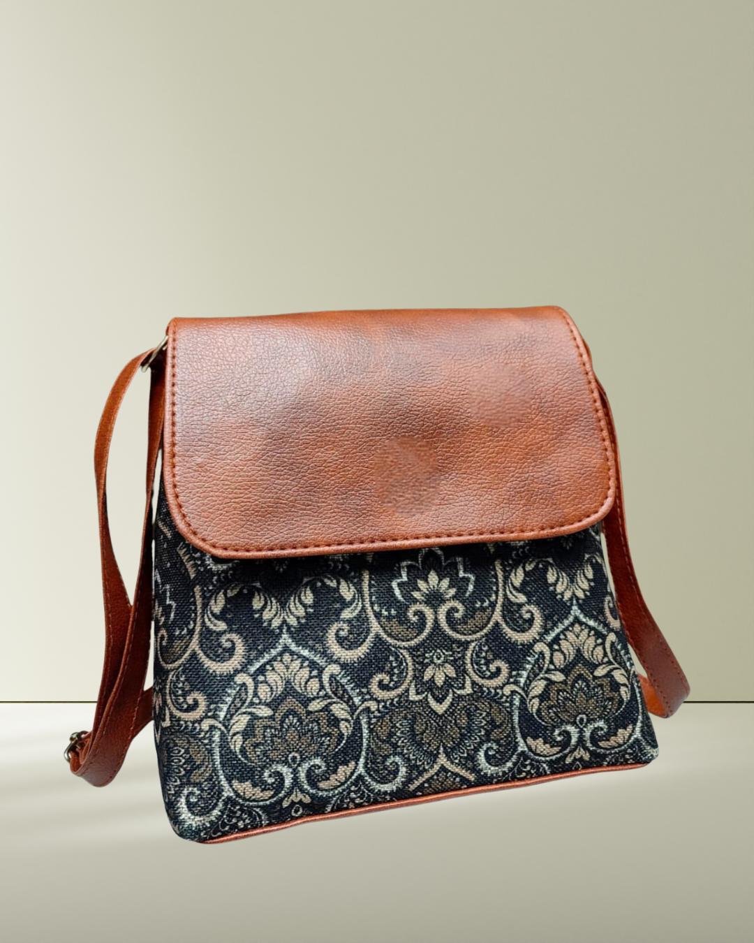 Cross Body Flap Sling - Golden Weave