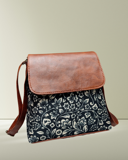 Cross Body Flap Sling - Kalamkari