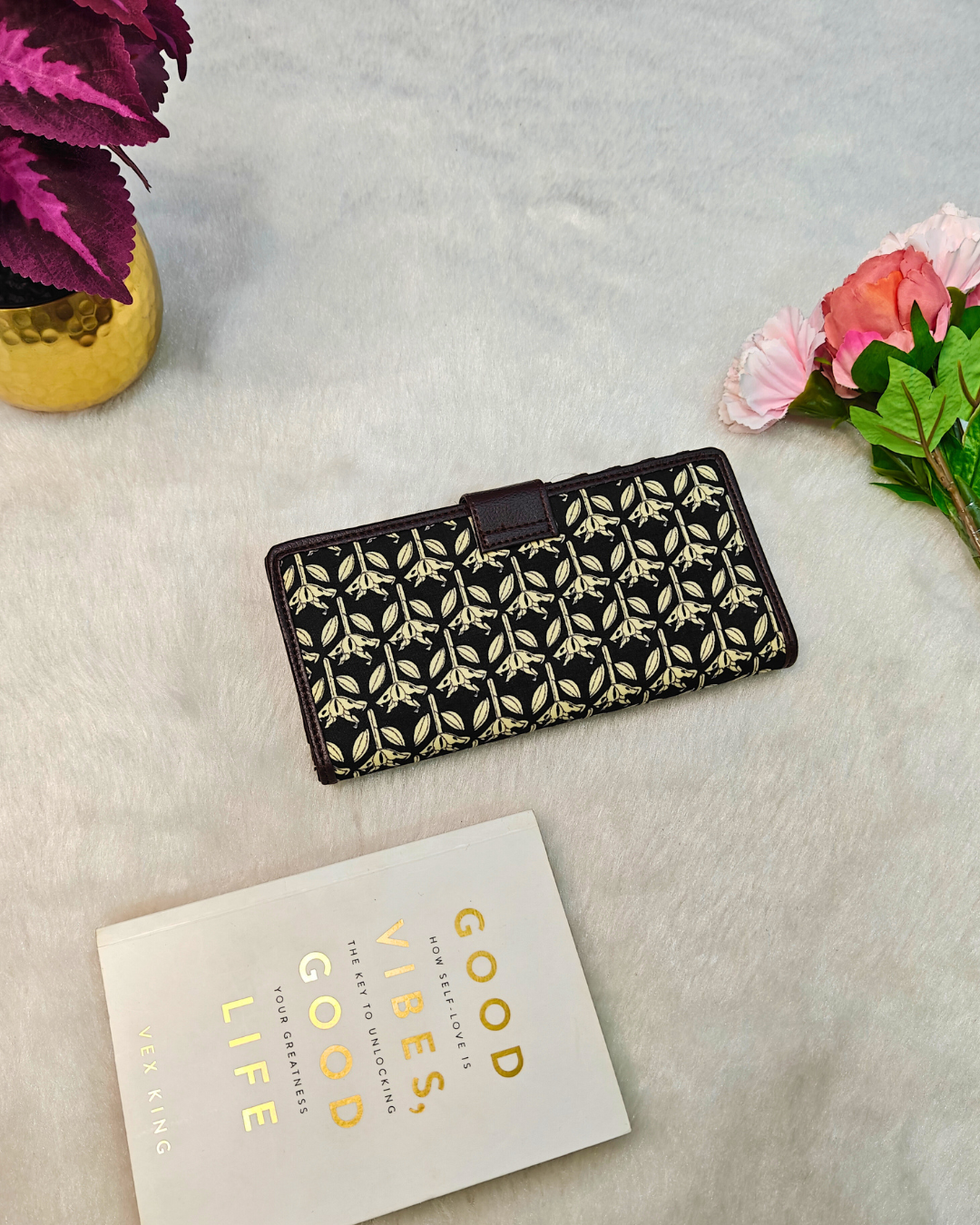 Ikkat Fusion Flap Wallet - Ajrak