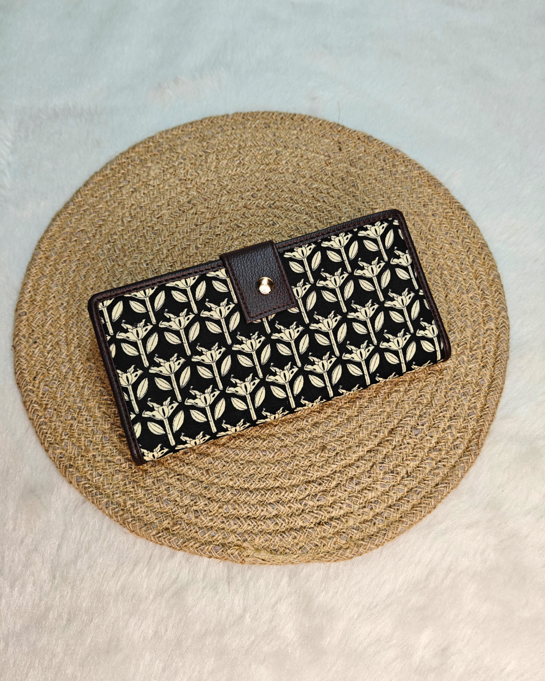 Ikkat Fusion Flap Wallet - Ajrak