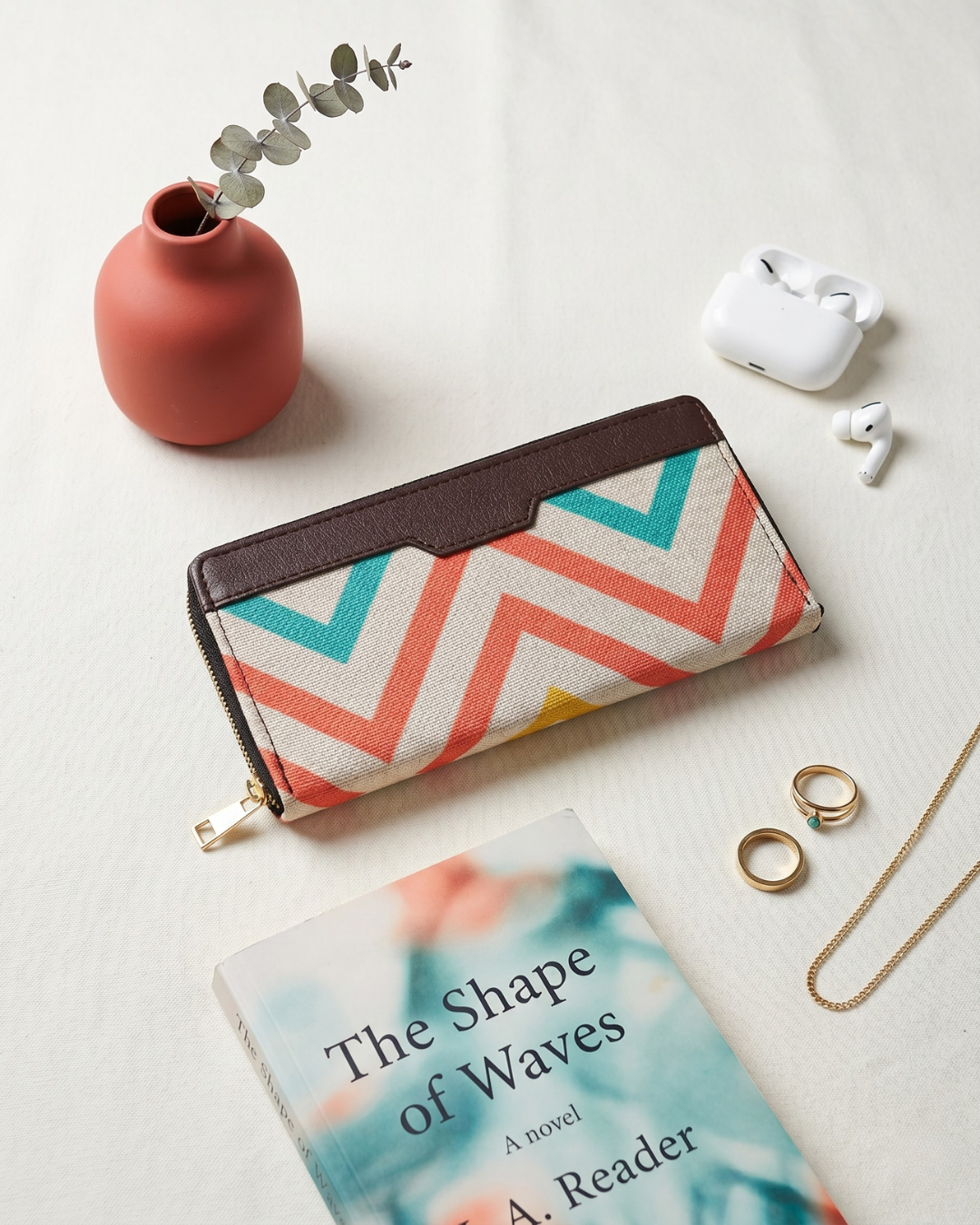 Double Zip Wallet for Secure and Organized Storage - Wave