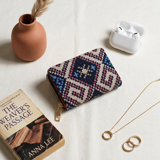 Jacquard Foldable Pocket Wallet For Women - Weave