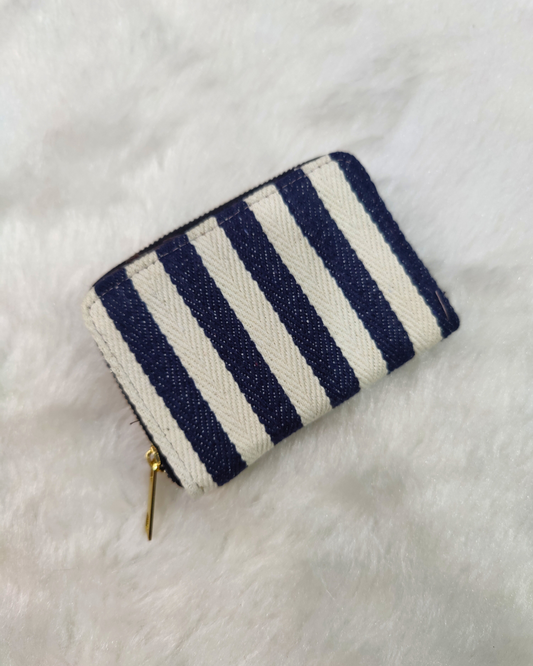 Jacquard Foldable Pocket Wallet For Women - Strips