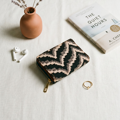 Jacquard Foldable Pocket Wallet For Women - Lehar