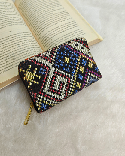 Jacquard Foldable Pocket Wallet For Women - Weave