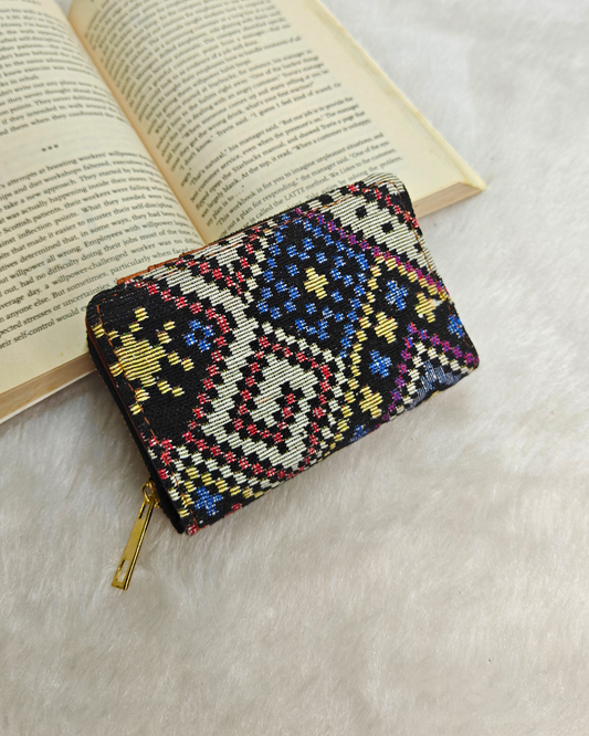 Jacquard Foldable Pocket Wallet For Women - Weave