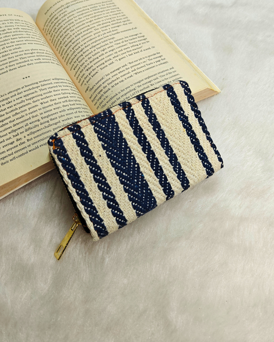 Jacquard Foldable Pocket Wallet For Women - Strips