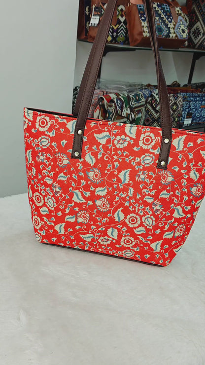 Everyday Tote bag and Pouch Combo - Taj Guldasta