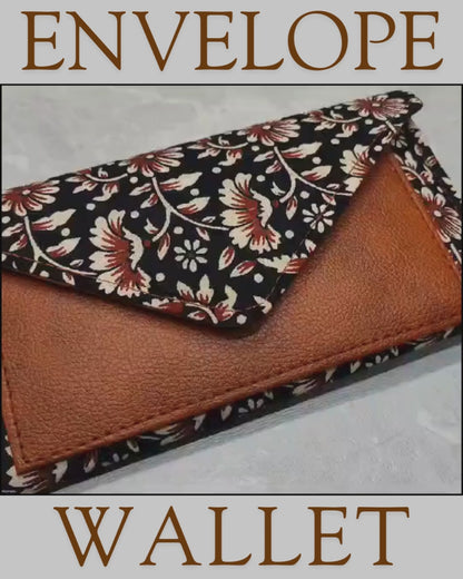 Women's Fashion Cotton Printed Envelope Wallet - Multicolored Paisley