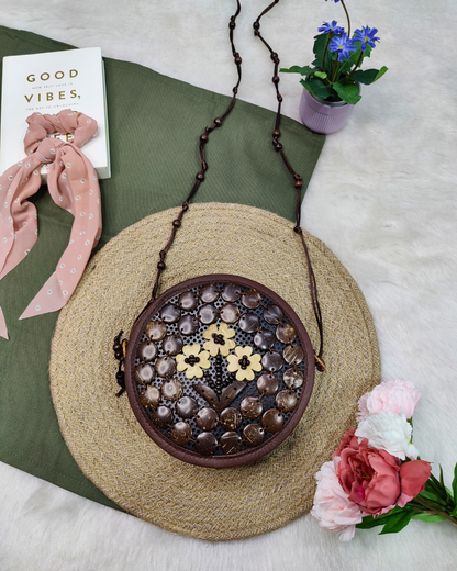 Round Sling - Coconut Shell Beaded Bags