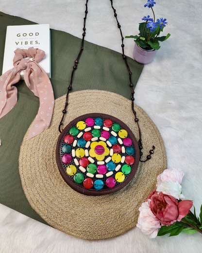 Round Sling - Coconut Shell Beaded Bags