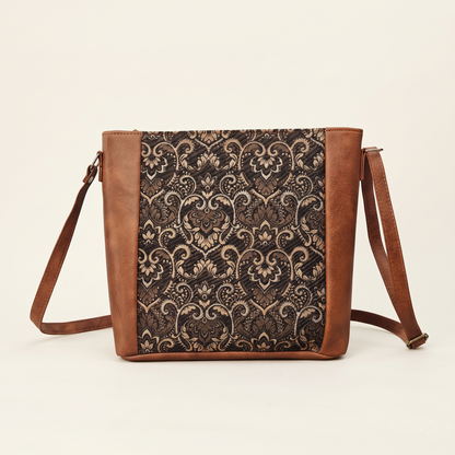 Jute Frame Sling - Handcrafted Traditional Crossbody Bag - Golden Weave