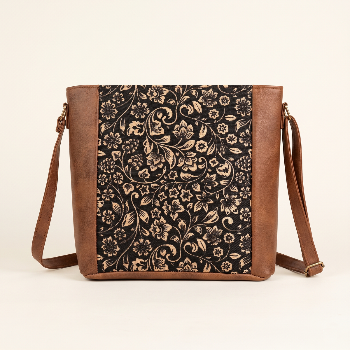 Jute Frame Sling - Handcrafted Traditional Crossbody Bag - Kalamkari