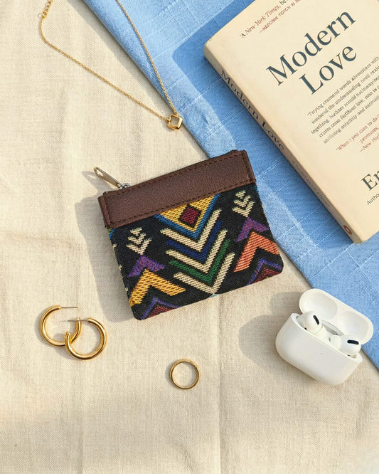 Premium Jacquard Unisex Wallet - Multi Color Weave - Surovi Bags