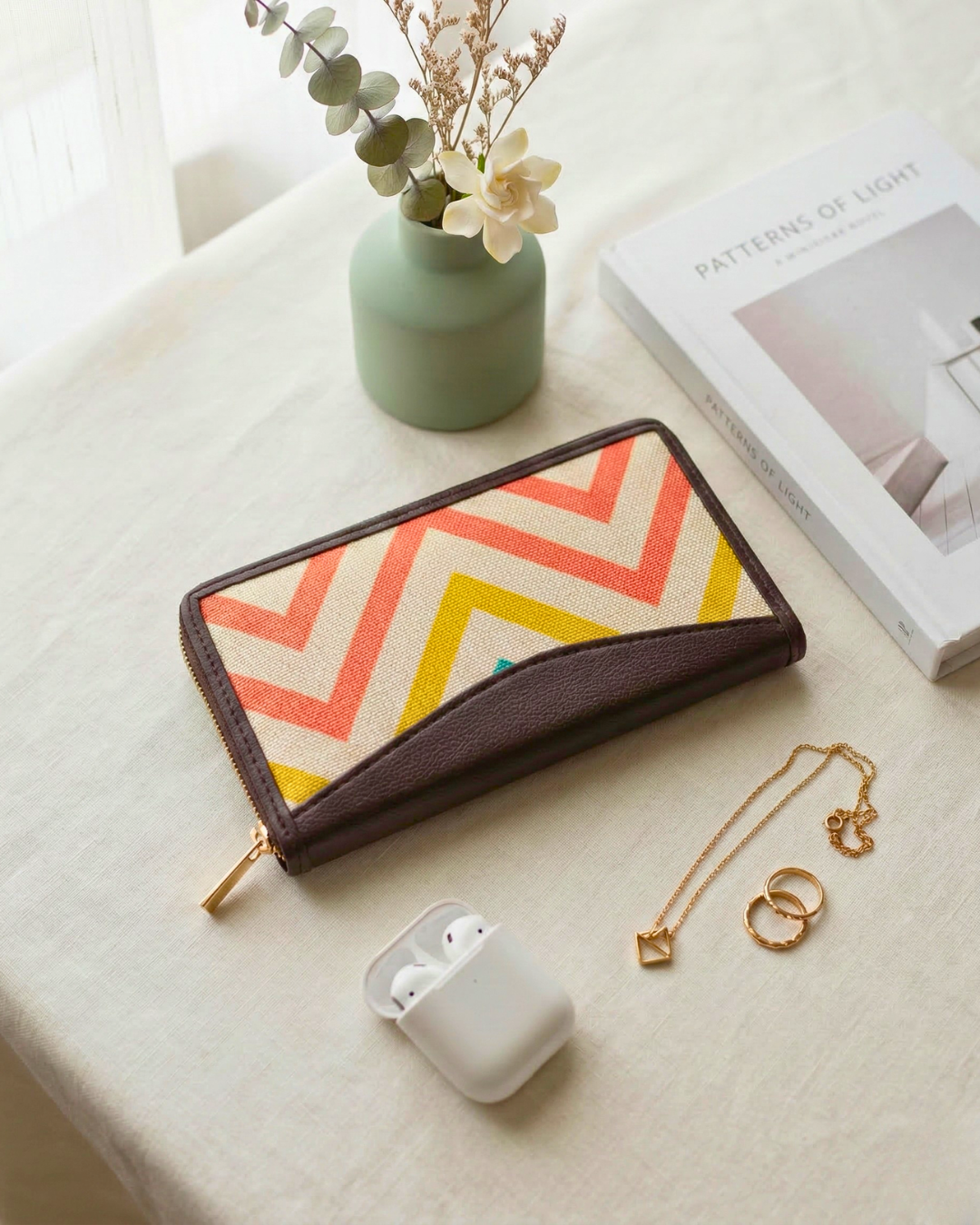 Handmade Women Zipper Wallet - Wave - Surovi Bags